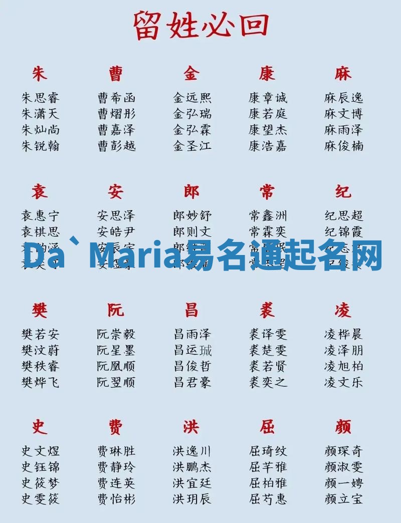 Da`Maria易名通起名网 Da`Maria易名通起名网